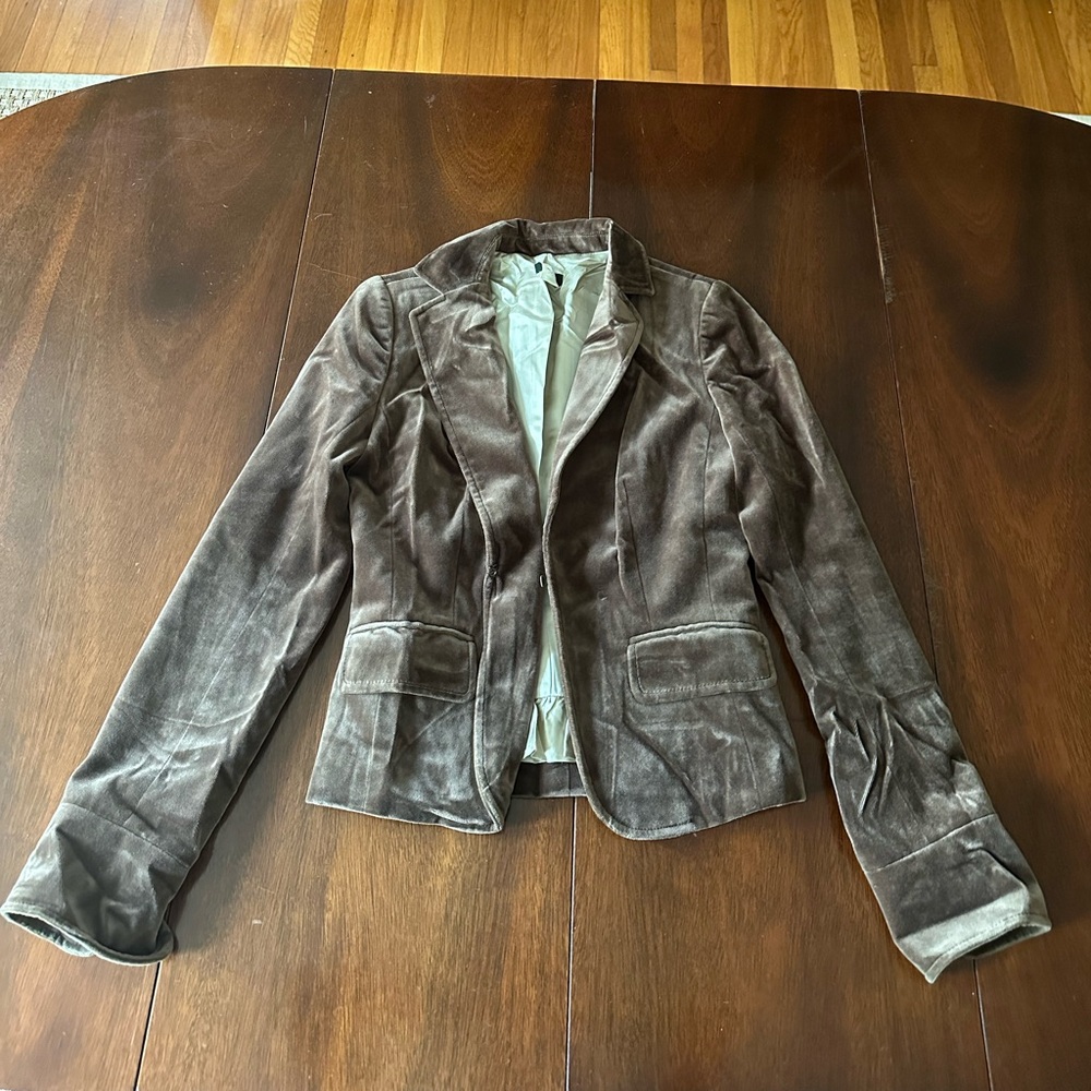 J.Crew, Velvet blazer, brown. Size 2